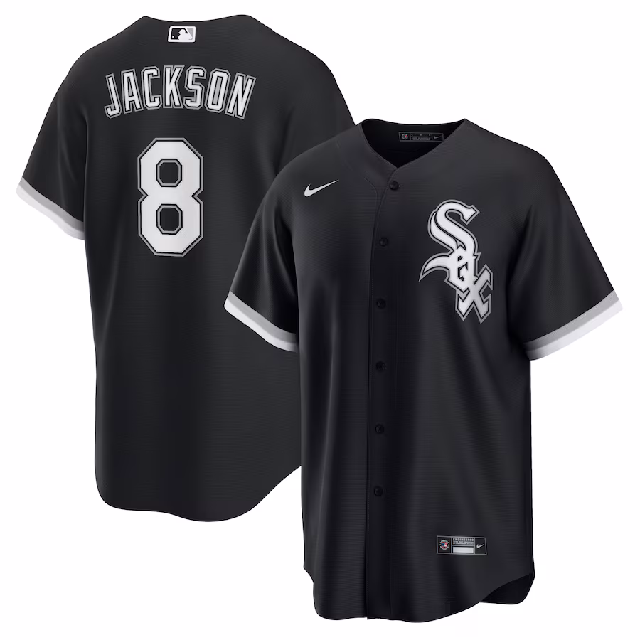 Men's Chicago White Sox Bo Jackson Nike Black Alternate Cooperstown Collection Replica Player Jersey - ujerseystore