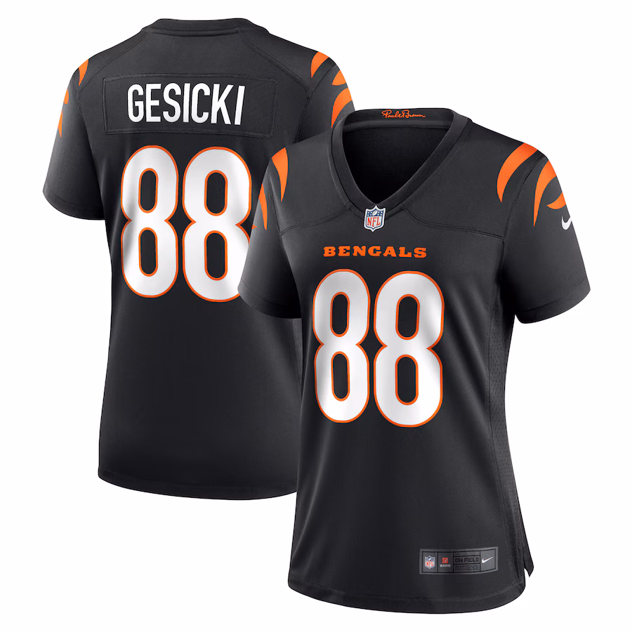 Women's Cincinnati Bengals Mike Gesicki Nike  Black Game Jersey - ujerseystore