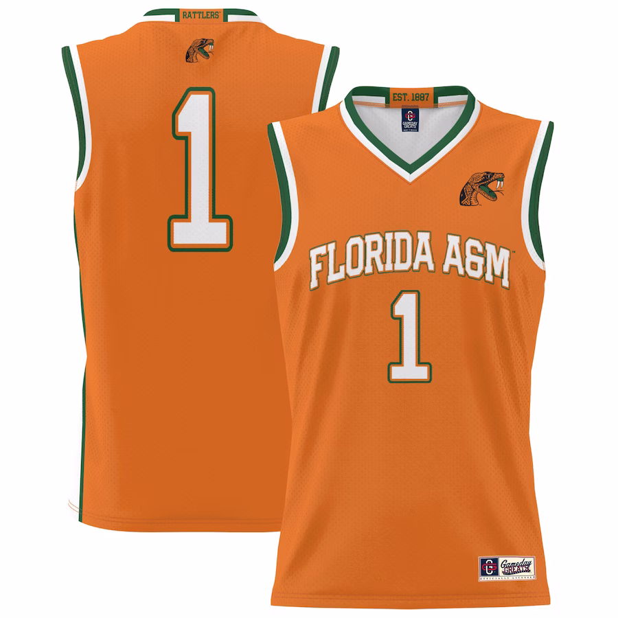 #1 Florida A&M Rattlers GameDay Greats Unisex Lightweight Basketball Jersey - Orange - ujerseystore