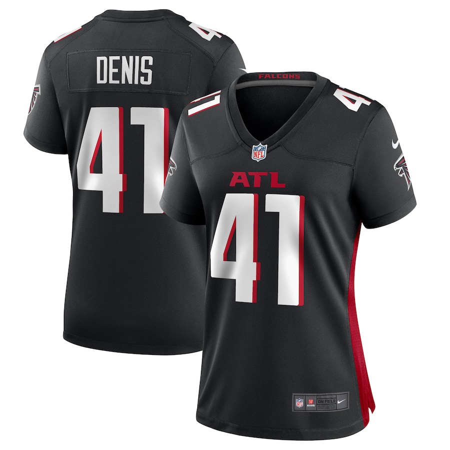 Women's Atlanta Falcons Lukas Denis Nike  Black  Game Jersey - ujerseystore