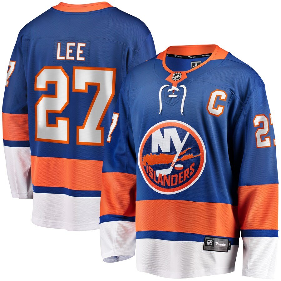 Men's New York Islanders Anders Lee Fanatics Branded Royal Home Captain Patch Breakaway Player Jersey - ujerseystore