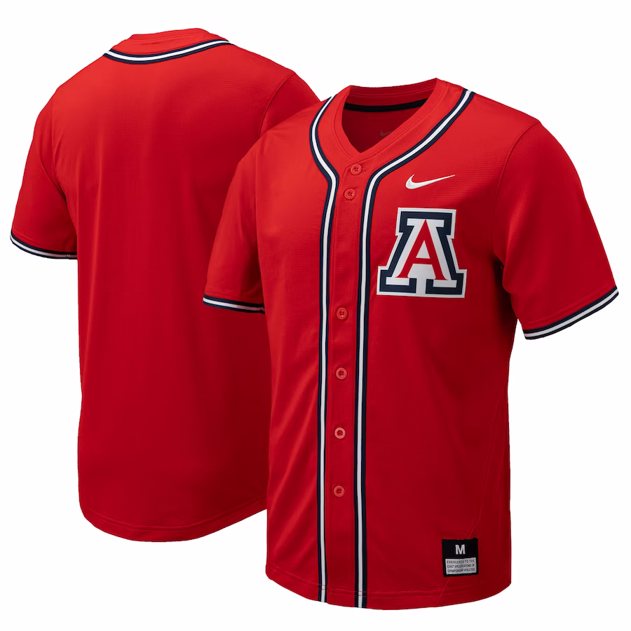 Arizona Wildcats Nike Replica Full-Button Baseball Jersey - Red - ujerseystore