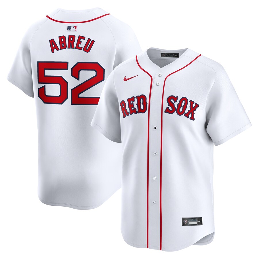 Men's Boston Red Sox Wilyer Abreu Nike White Home Limited Player Jersey - ujerseystore