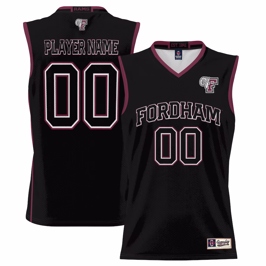 Fordham Rams GameDay Greats Men's NIL Pick-A-Player Lightweight Basketball Jersey - Black - ujerseystore