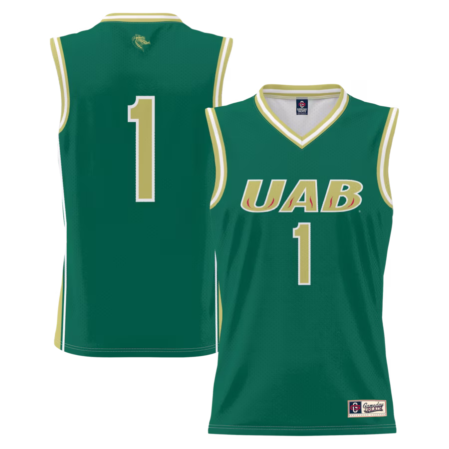 #1 UAB Blazers GameDay Greats Lightweight Basketball Jersey - Green - ujerseystore