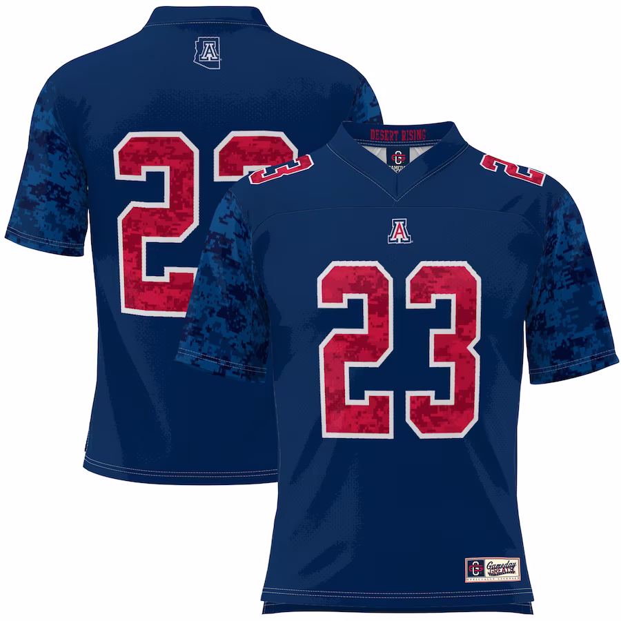 #23 Arizona Wildcats GameDay Greats Youth Military Appreciation Football Jersey - Navy - ujerseystore