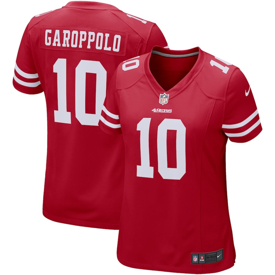 Women's San Francisco 49ers Jimmy Garoppolo Nike Scarlet Game Player Jersey - ujerseystore