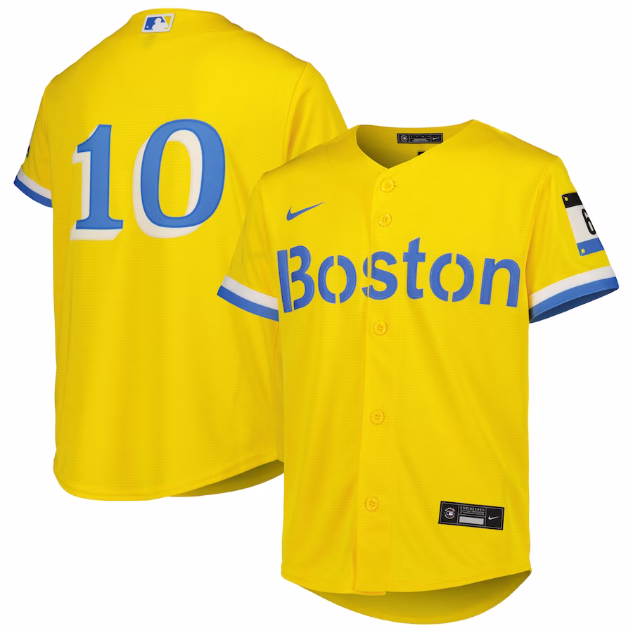 Youth Boston Red Sox Trevor Story Nike Gold City Connect Replica Player Jersey - ujerseystore