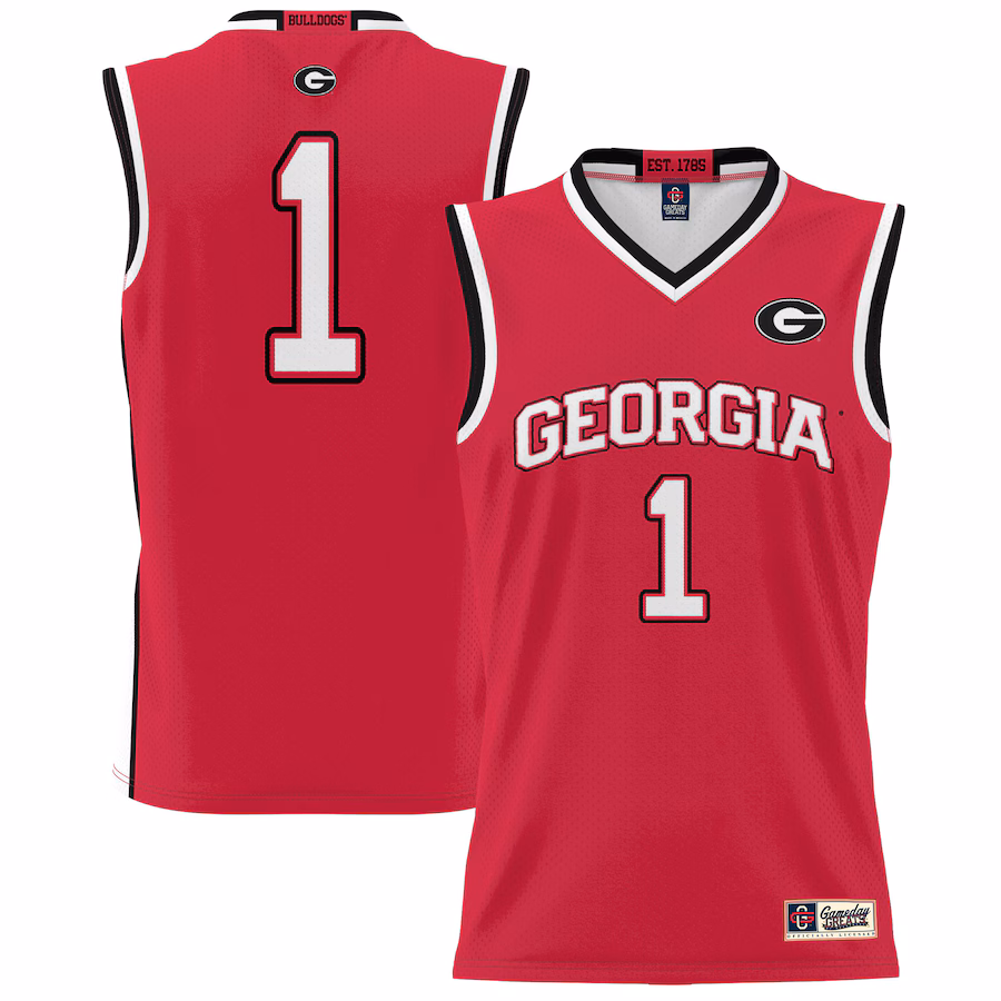 #1 Georgia Bulldogs GameDay Greats Youth Lightweight Basketball Jersey - Red - ujerseystore