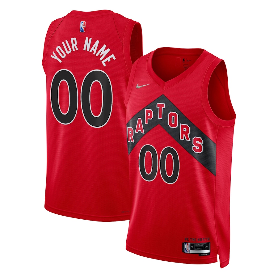 Men's Toronto Raptors Nike Red 2021/22 Diamond Swingman Custom Jersey - Icon Edition - ujerseystore