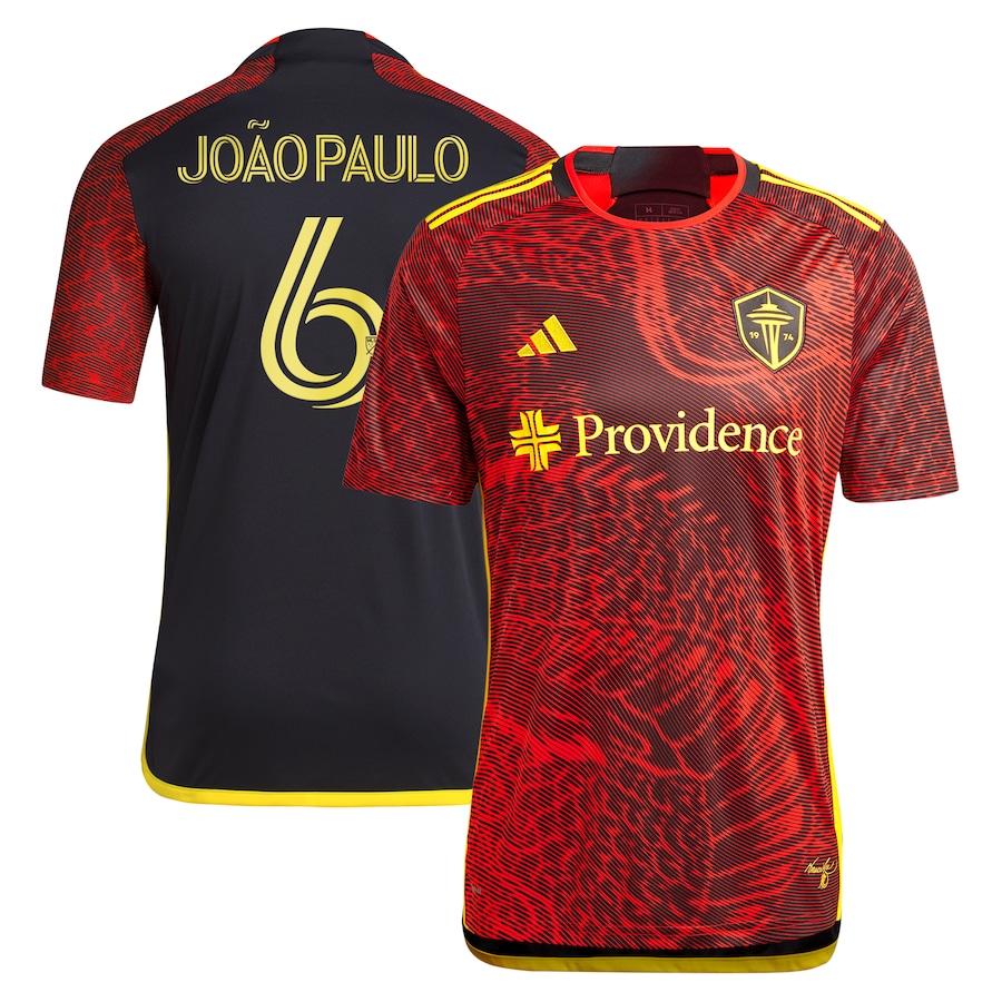 Men's Seattle Sounders FC Joao Paulo adidas Red 2024 The Bruce Lee Kit Replica Player Jersey - ujerseystore