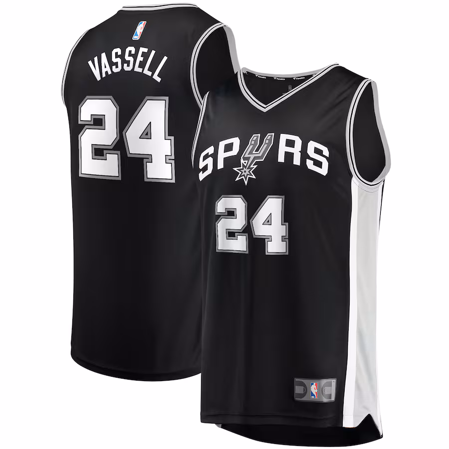 Men's San Antonio Spurs Devin Vassell Fanatics Black Fast Break Replica Jersey - Icon Edition - ujerseystore