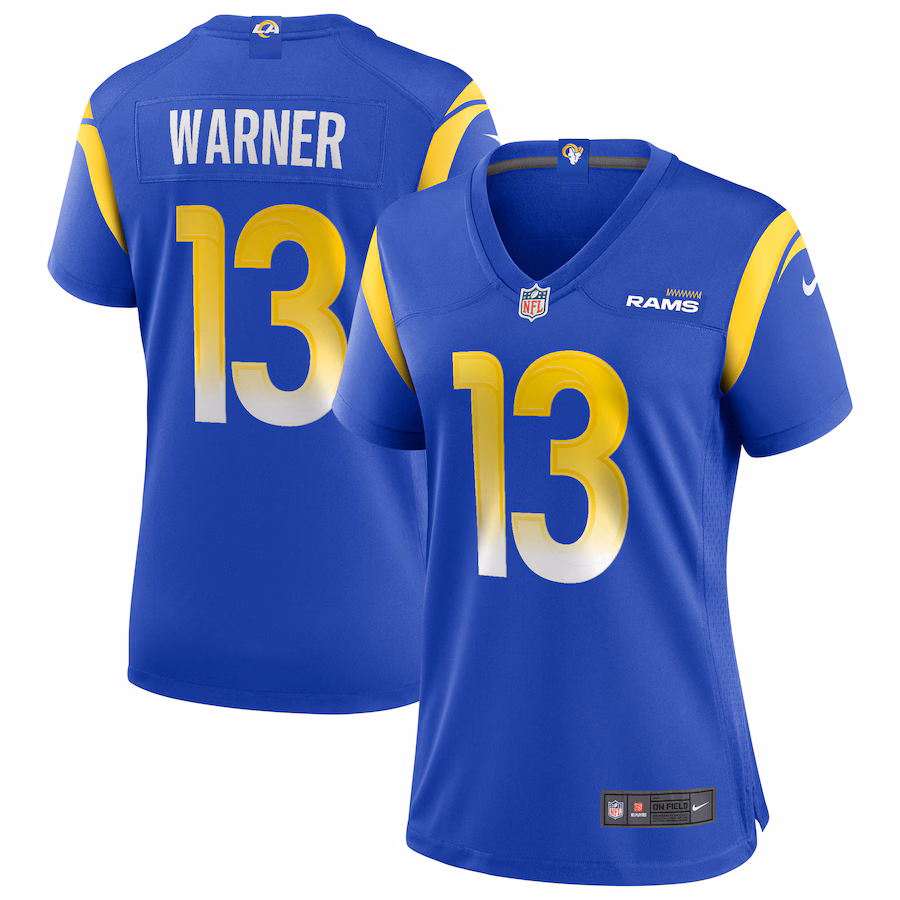 Women's Los Angeles Rams Kurt Warner Nike Royal Game Retired Player Jersey - ujerseystore