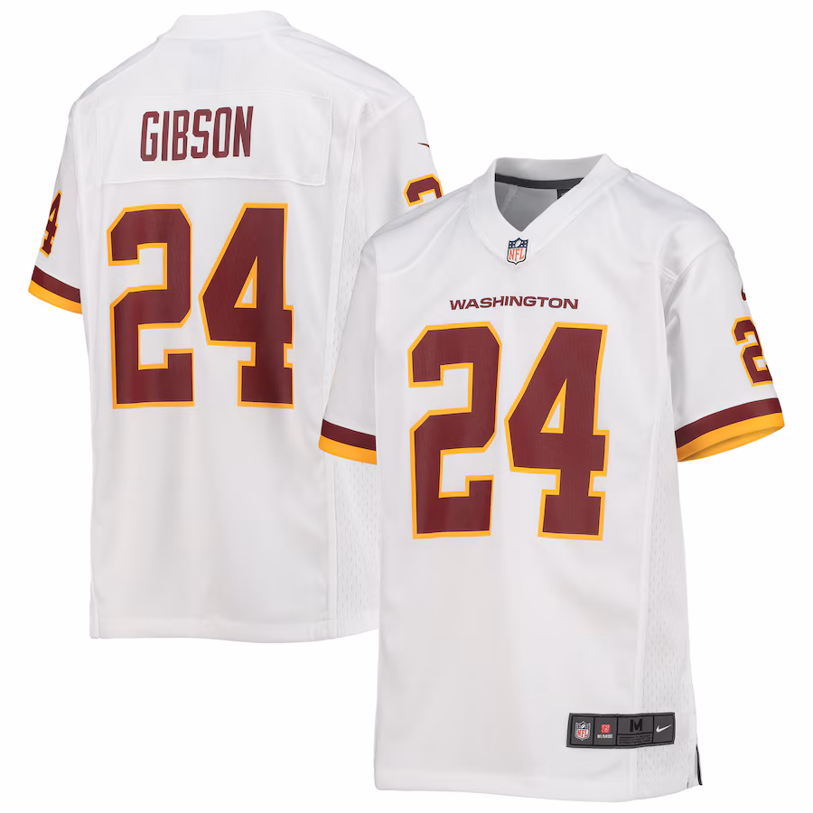 Youth Washington Football Team Antonio Gibson Nike White Game Jersey - ujerseystore