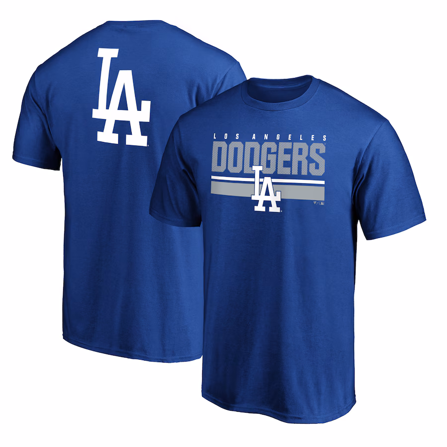 Men's Los Angeles Dodgers Royal End Game Team Wordmark T-Shirt - ujerseystore