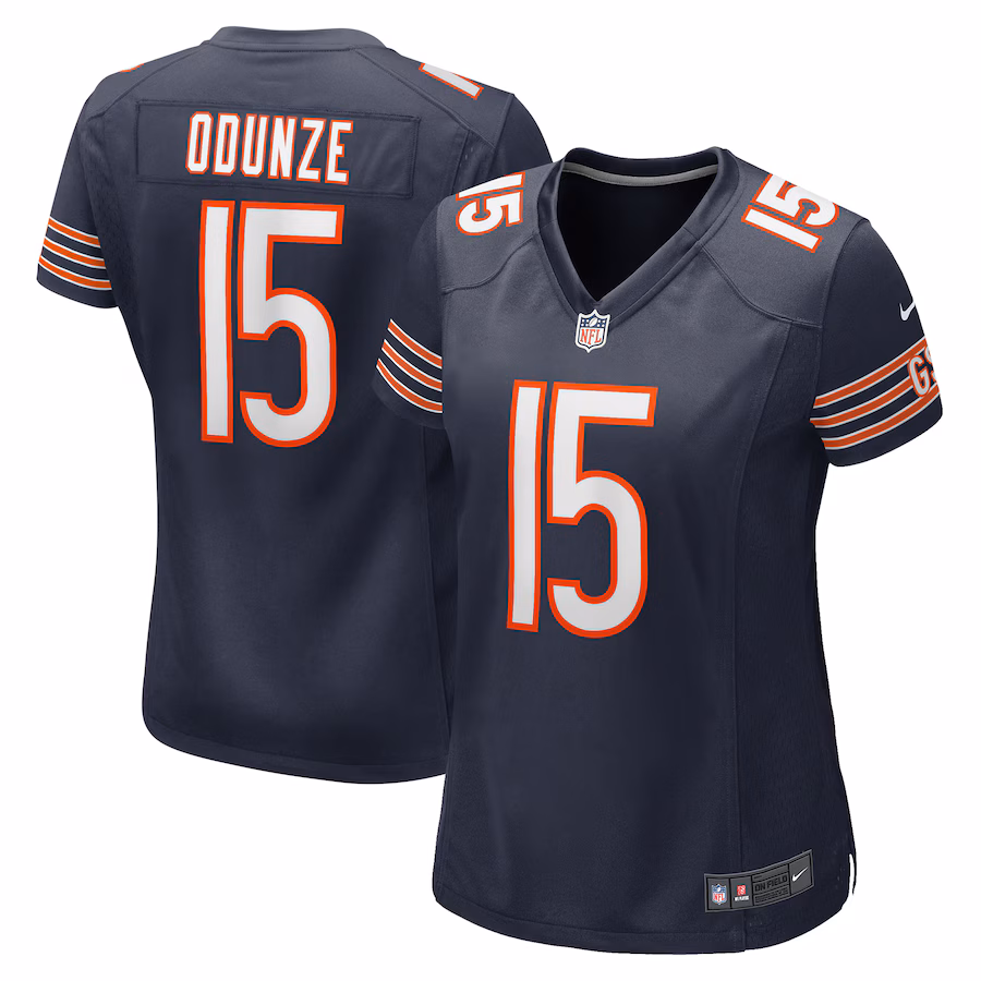 Women's Chicago Bears Rome Odunze Nike  Navy Game Jersey - ujerseystore