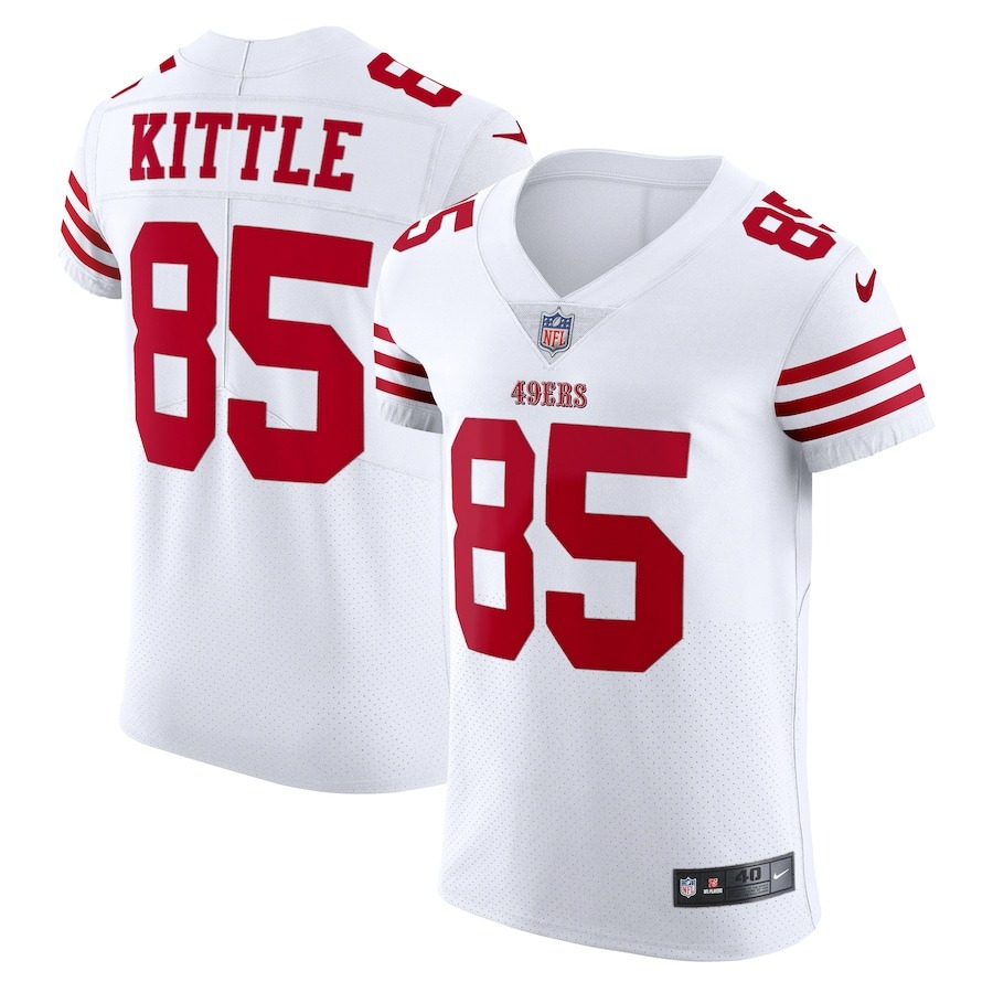 Men's San Francisco 49ers George Kittle Nike White Vapor Elite Jersey - ujerseystore
