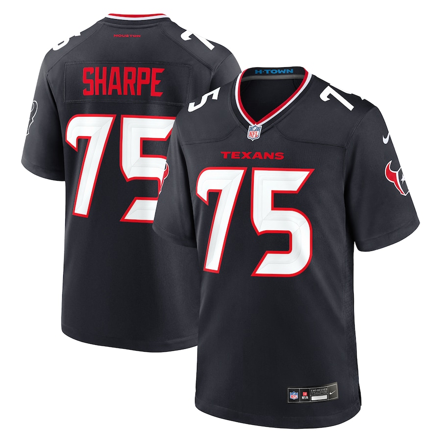 Men's Houston Texans David Sharpe Nike  Navy Team Game Jersey - ujerseystore