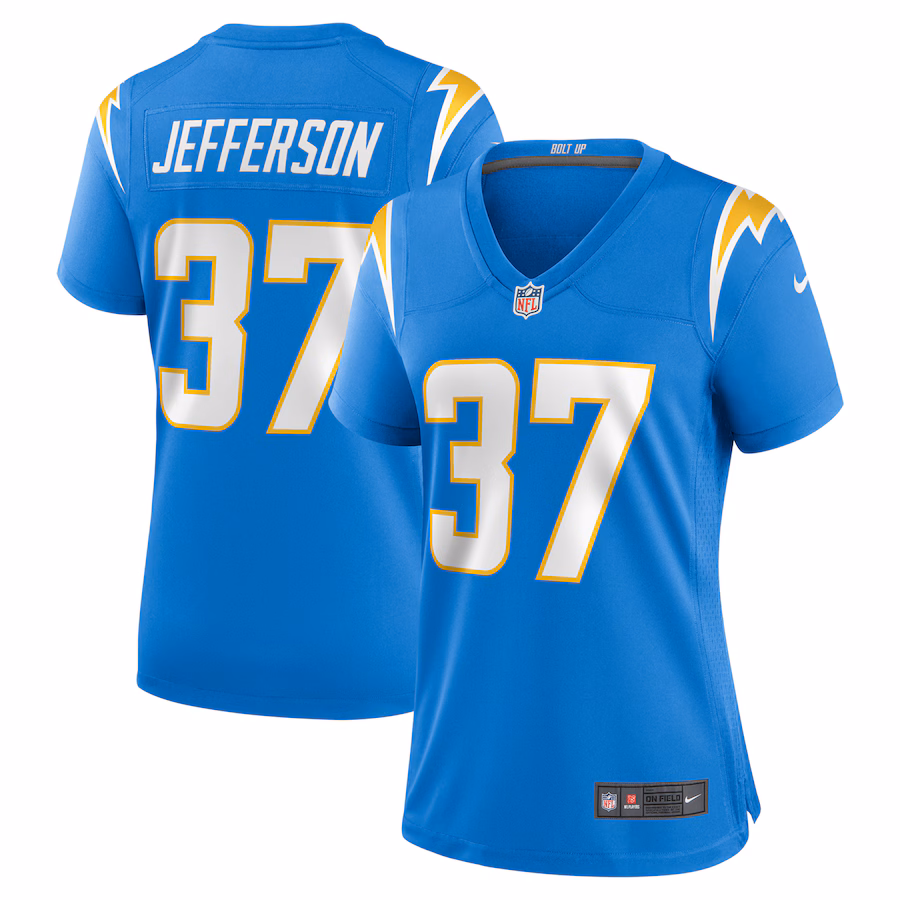 Women's Los Angeles Chargers Tony Jefferson Nike  Powder Blue Team Game Jersey - ujerseystore