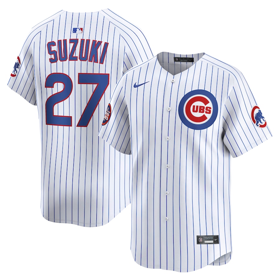 Men's Chicago Cubs Seiya Suzuki Nike White 2025 MLB World Tour: Tokyo Series Home Limited Player Jersey - ujerseystore