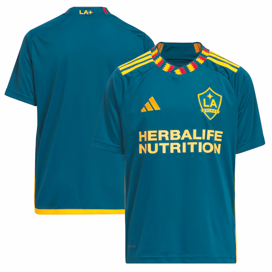 Youth LA Galaxy adidas Green 2023 LA Kit Replica Jersey - ujerseystore