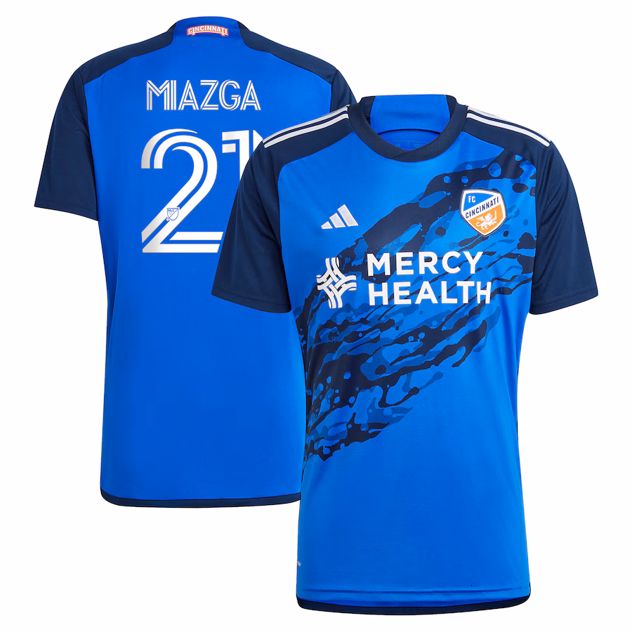 Men's FC Cincinnati Matt Miazga adidas Blue 2023 River Kit Replica Jersey - ujerseystore