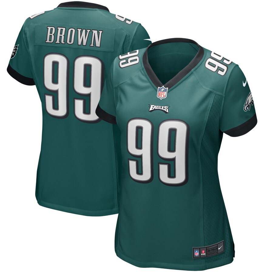 Women's Philadelphia Eagles Jerome Brown Nike Midnight Green Game Retired Player Jersey - ujerseystore