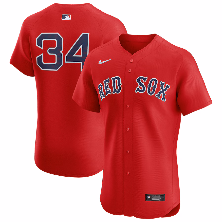 Men's Boston Red Sox David Ortiz Nike Red Alternate Elite Player Jersey - ujerseystore