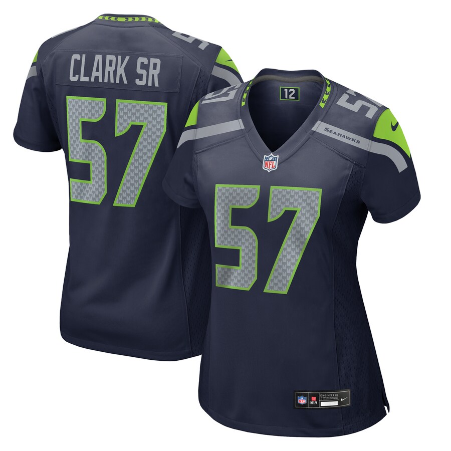 Women's Seattle Seahawks Frank Clark Nike College Navy  Game Jersey - ujerseystore