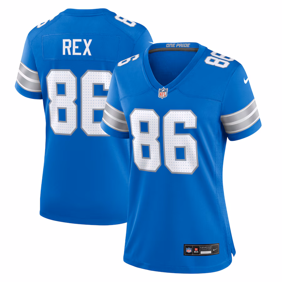 Women's Detroit Lions Isaac Rex Nike  Blue Game Jersey - ujerseystore
