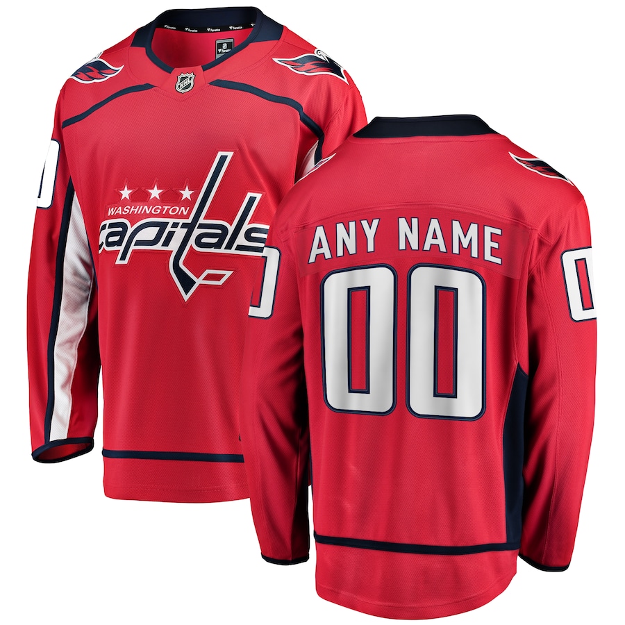 Men's Washington Capitals Fanatics Red Home Breakaway Custom Jersey - ujerseystore
