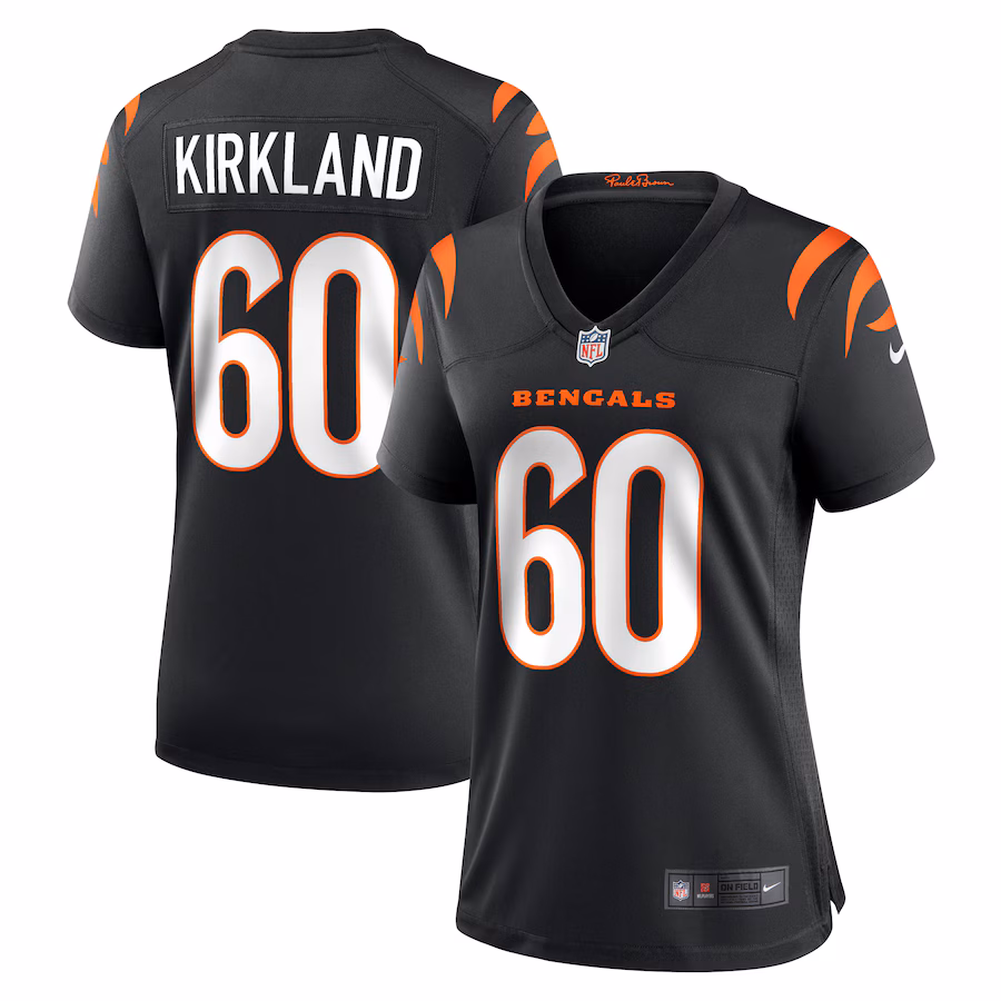 Women's Cincinnati Bengals Jaxson Kirkland Nike  Black Team Game Jersey - ujerseystore