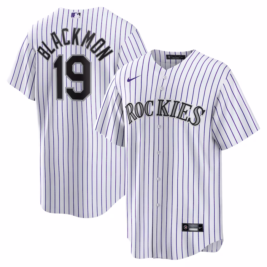 Men's Colorado Rockies Charlie Blackmon Nike White Home Replica Player Name Jersey - ujerseystore