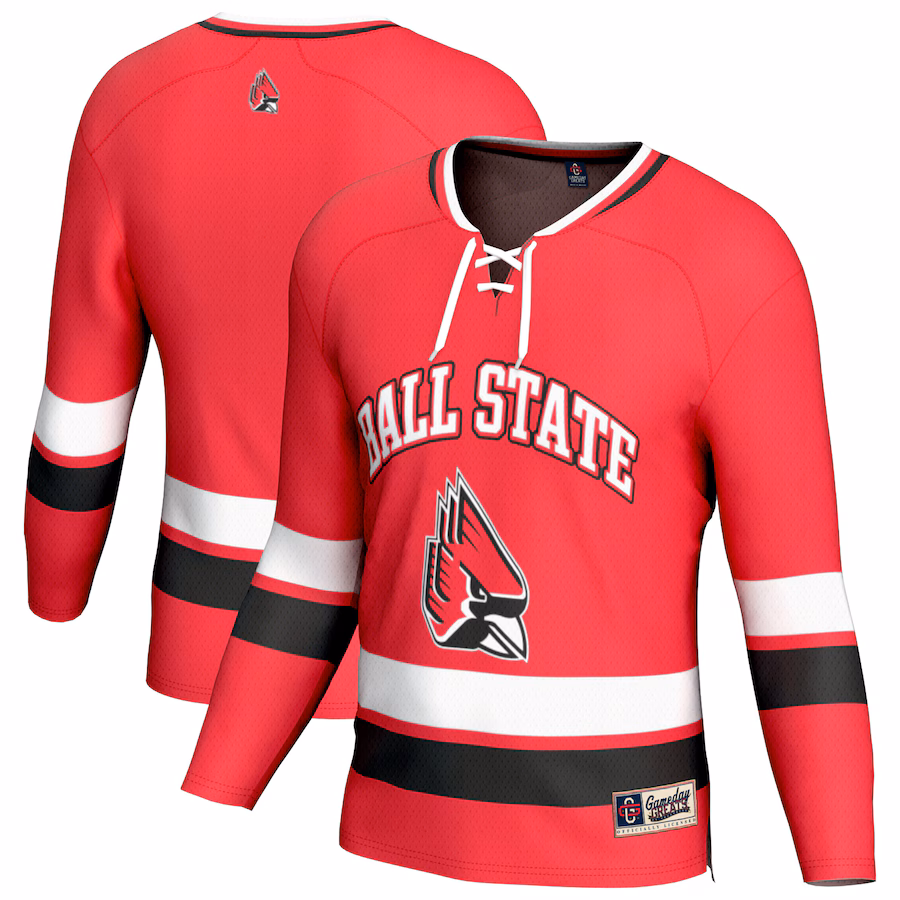 Youth GameDay Greats Cardinal Ball State Cardinals Spirit Hockey Jersey - ujerseystore