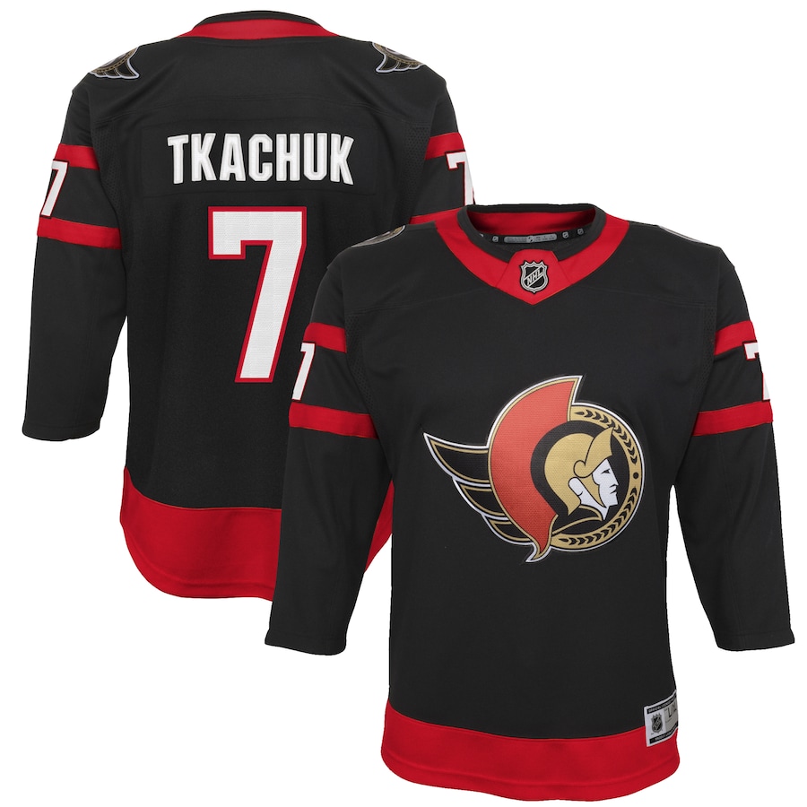 Youth Ottawa Senators Brady Tkachuk Black 2020/21 Home Premier Player Jersey - ujerseystore