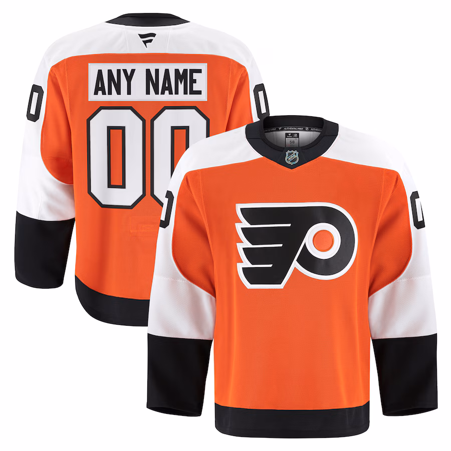 Men's Philadelphia Flyers Fanatics Orange Home Authentic Pro Custom Jersey - ujerseystore