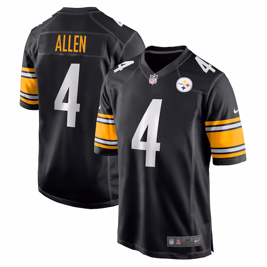 Men's Pittsburgh Steelers Kyle Allen Nike Black Game Jersey - ujerseystore