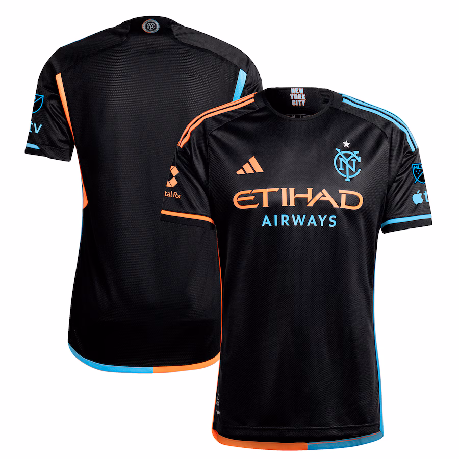 Men's New York City FC  adidas Black 2024 24/7 Kit Authentic Jersey - ujerseystore