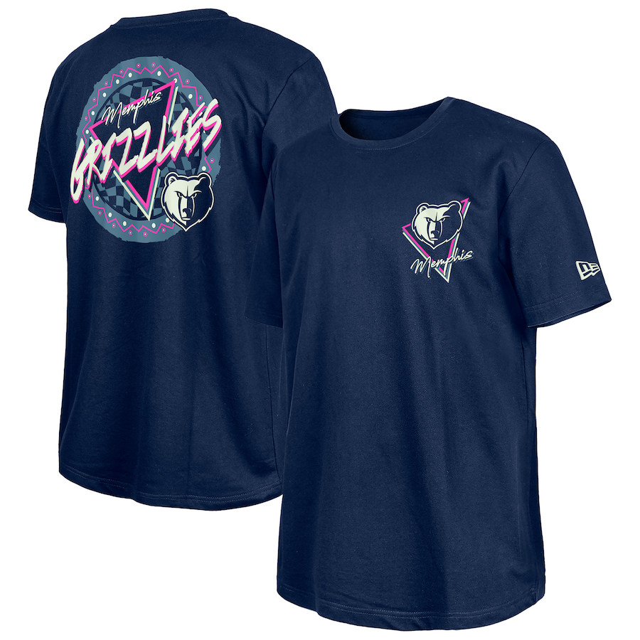 Memphis Grizzlies  New Era Navy Glow-in-the-Dark T-Shirt - ujerseystore