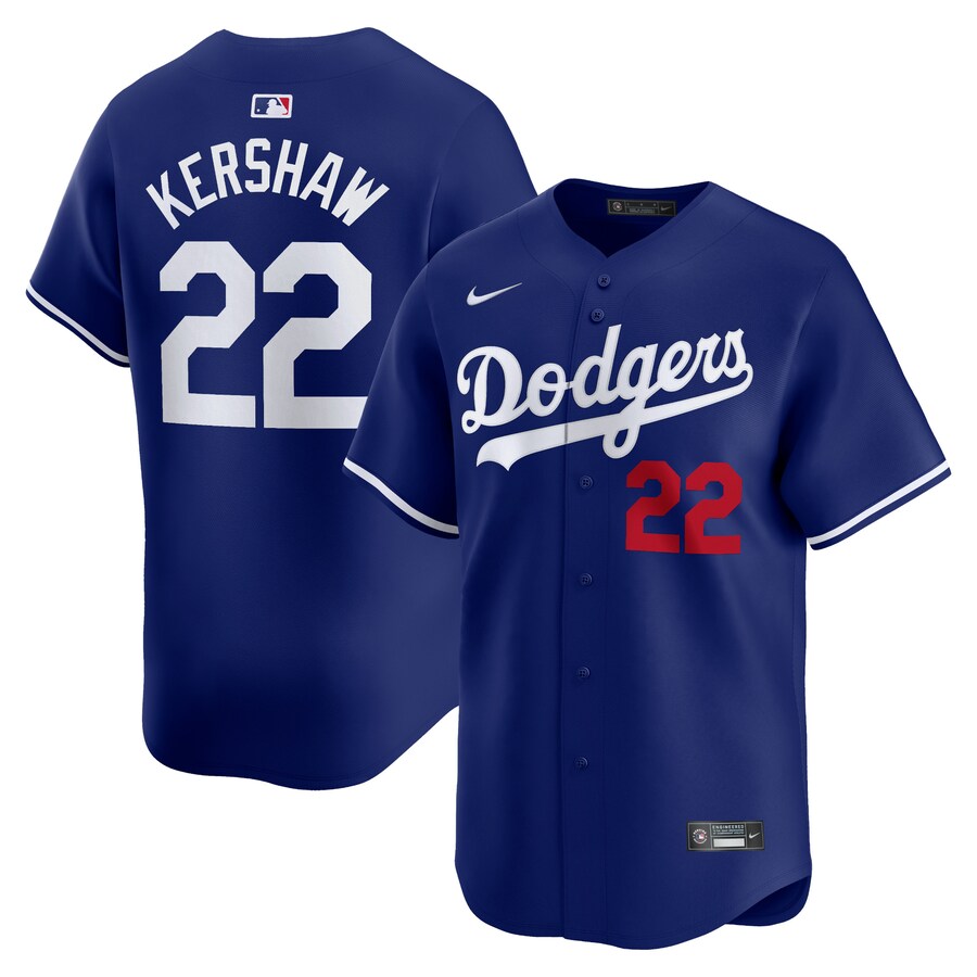 Men's Los Angeles Dodgers Clayton Kershaw Nike Royal Alternate Limited Player Jersey - ujerseystore