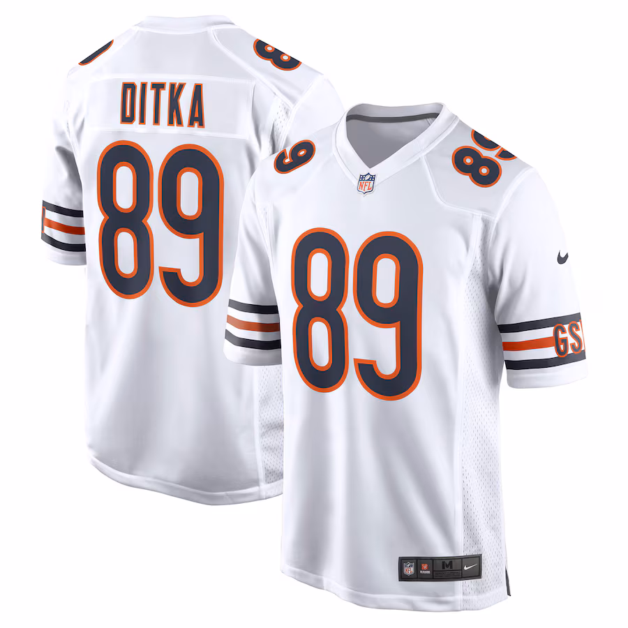 Men's Chicago Bears Mike Ditka Nike White Retired Player Game Jersey - ujerseystore