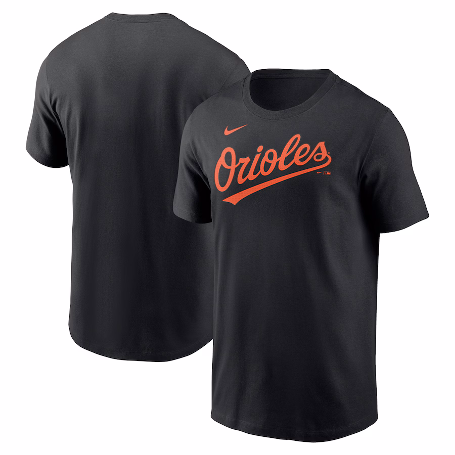 Men's Baltimore Orioles Nike Black Fuse Wordmark T-Shirt - ujerseystore
