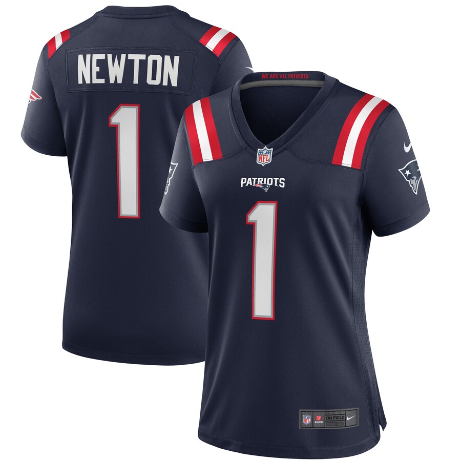 Women's New England Patriots Cam Newton Nike Navy Game Jersey - ujerseystore