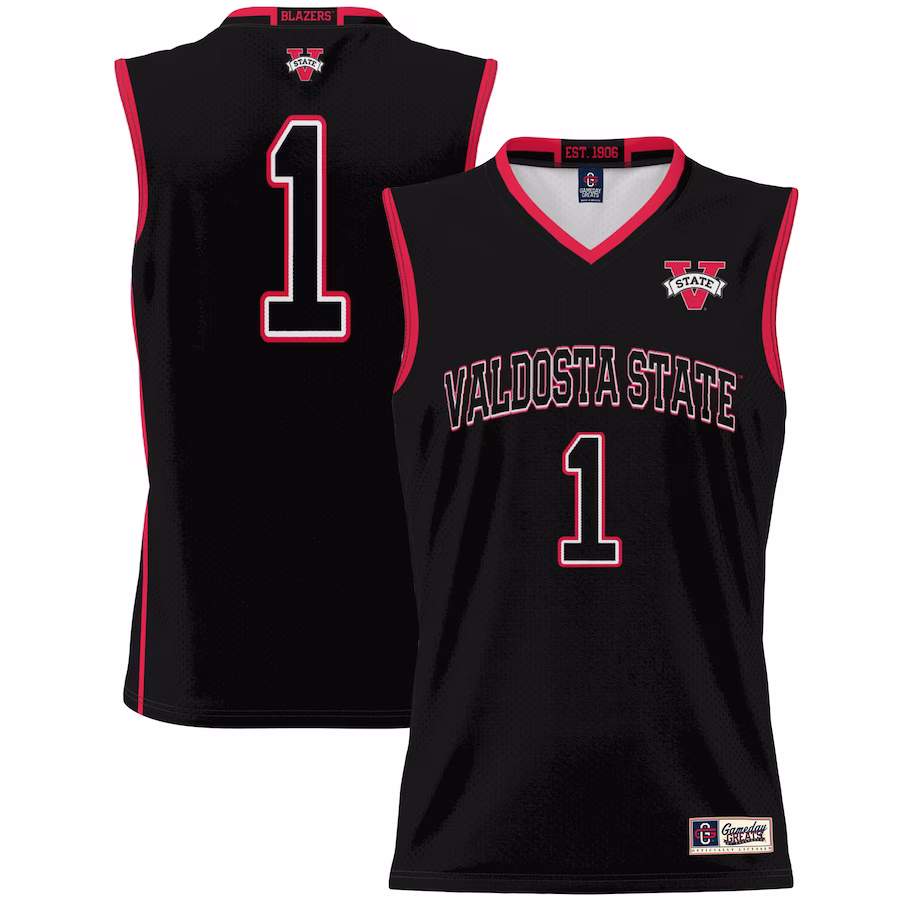 #1 Valdosta State Blazers GameDay Greats Youth Lightweight Basketball Jersey - Black - ujerseystore