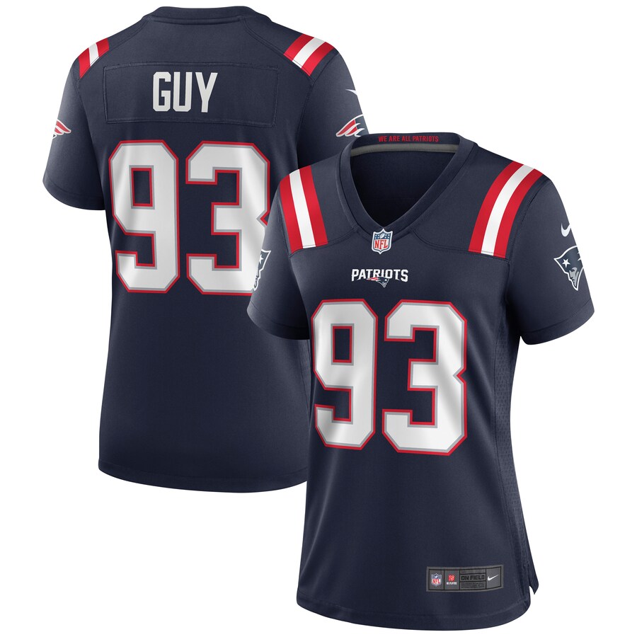 Women's New England Patriots Lawrence Guy Nike Navy Game Jersey - ujerseystore