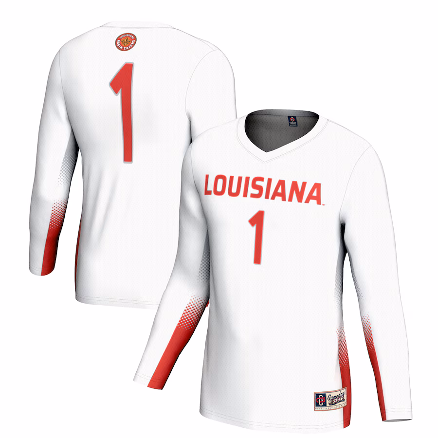 Unisex GameDay Greats #1 White Louisiana Ragin' Cajuns Lightweight Volleyball Jersey - ujerseystore