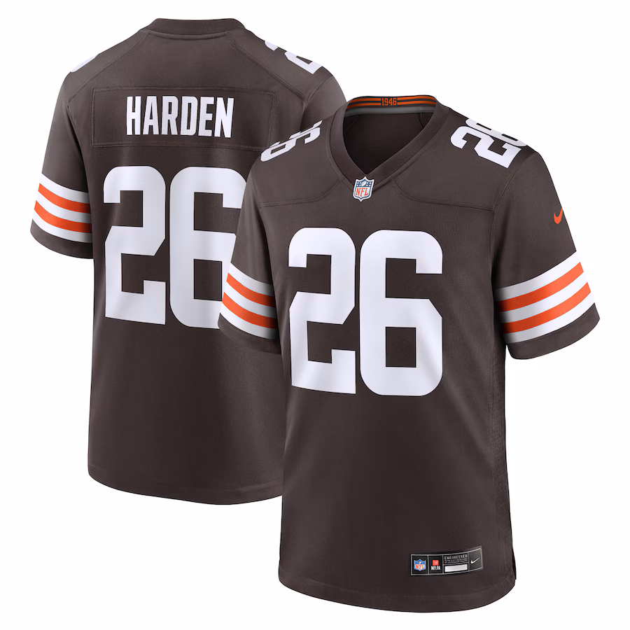 Men's Cleveland Browns Myles Harden Nike Brown Team Game Jersey - ujerseystore