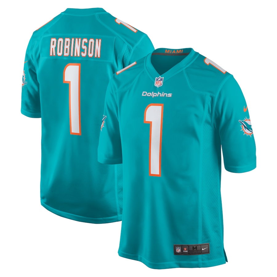 Men's Miami Dolphins Chop Robinson Nike Aqua 2024 NFL Draft First Round Pick Player Game Jersey - ujerseystore