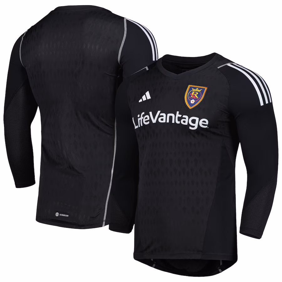 Men's Real Salt Lake adidas Black 2023 Goalkeeper Long Sleeve Replica Jersey - ujerseystore