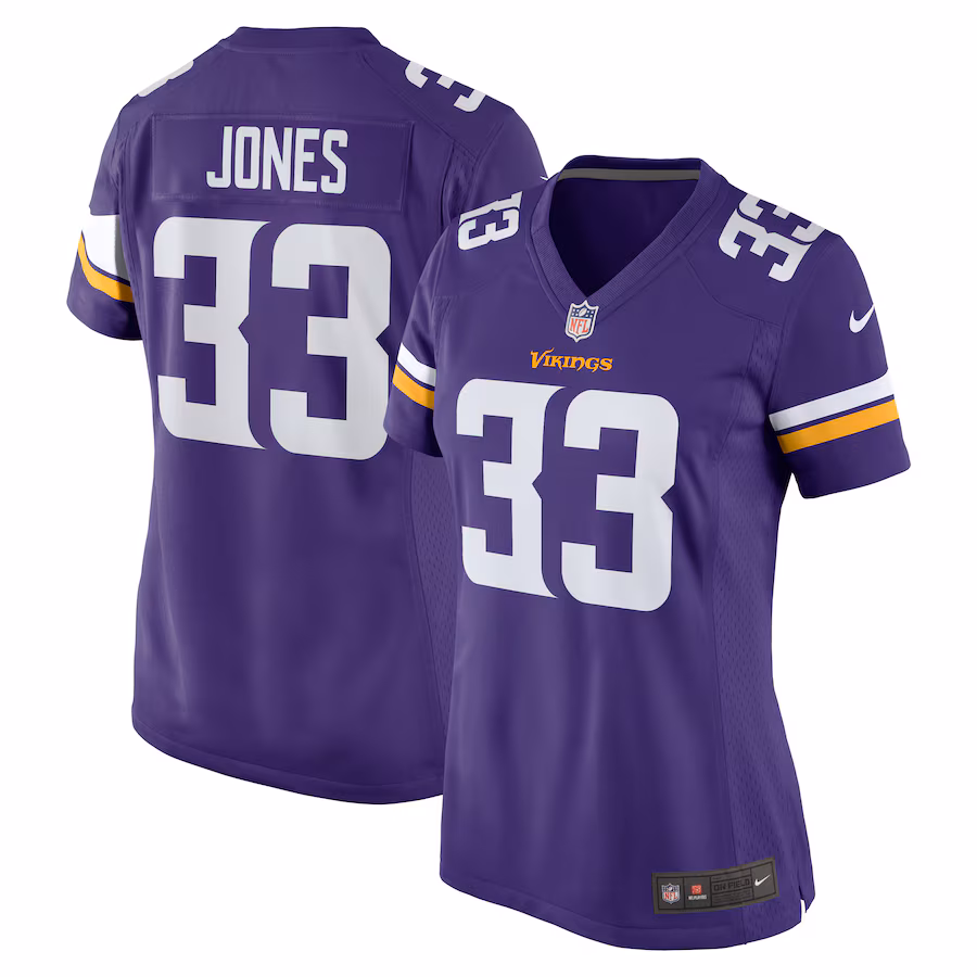Women's Minnesota Vikings Aaron Jones Nike Purple Game Player Jersey - ujerseystore